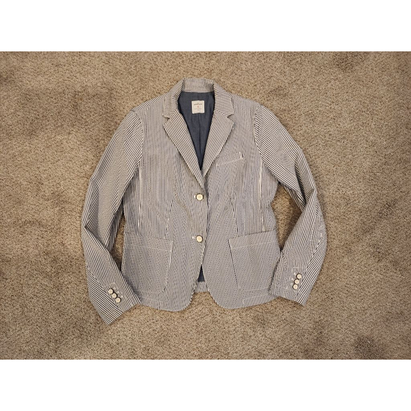 Kids Gap Blue White Stripe Academy Blazer Size 6 - Picture 5 of 6